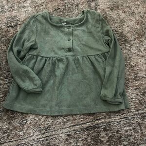 Carter's Green Long Sleeve Kids Top Size 2T